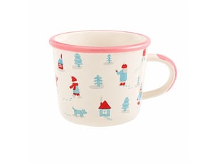 Mug en céramique, station de ski, rose, 320 ml