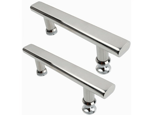 2 poignées en acier inoxydable pour porte de douche de 145 mm pour salle de bain et cuisine.