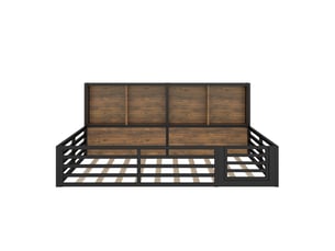 Lit banquette 140x200 cm ZOVIRA coloris noir