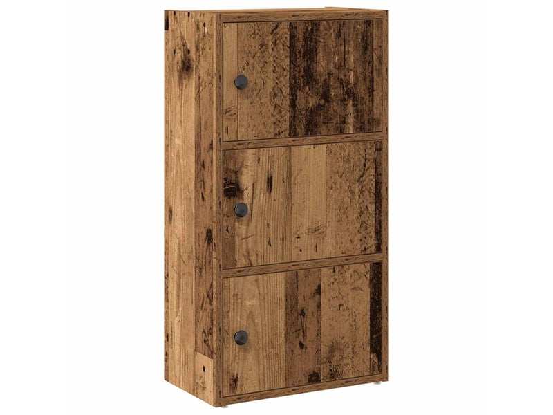  Bibliothèque, meuble de rangement salon vieux bois 40x24x77 cm bois d'ingénierie  - Conforama A
