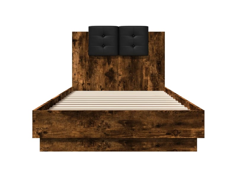  Lit simple- lit adulte -  cadre de lit sans matelas chêne fumé 100x200 cm  - Conforama C
