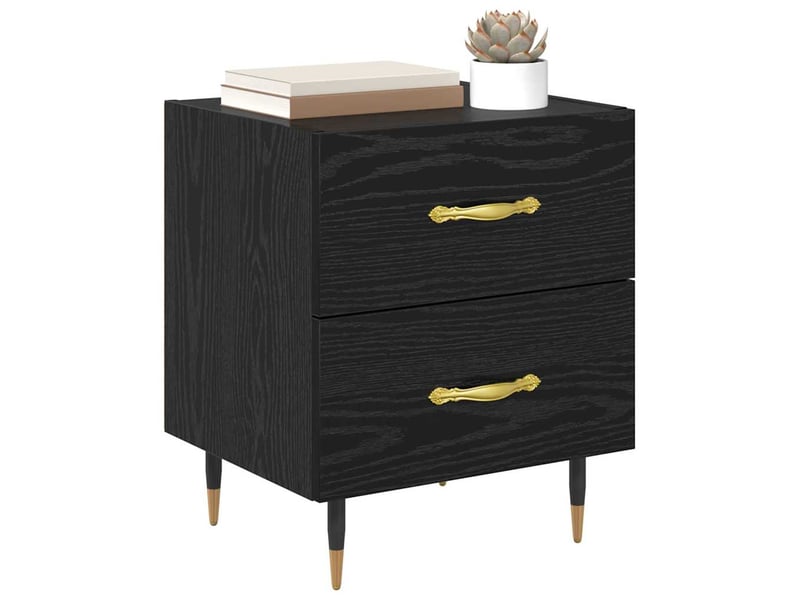  Table de chevet - cabinet de chevet - table de nuit chêne noir 40 x 35 x 47,5 cm  - Conforama B