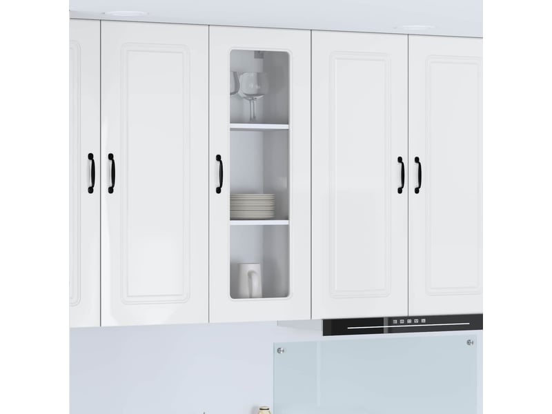  Meuble mural de cuisine | armoire de cuisine blanc brillant shl9861  - Conforama B
