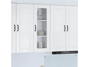 Meuble mural de cuisine | armoire de cuisine blanc brillant shl9861