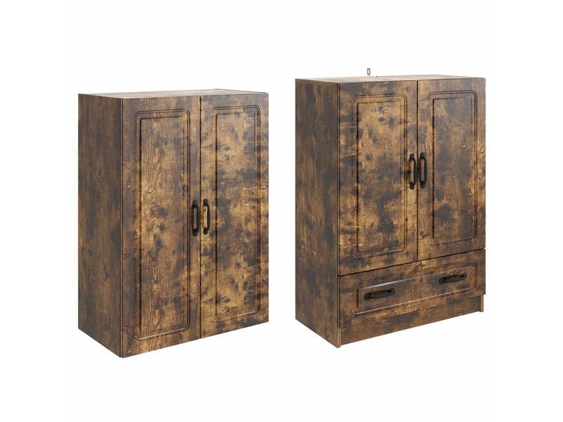  Buffet - ensemble de meubles 2 pc chêne fumé bois d'ingénierie  - Conforama D