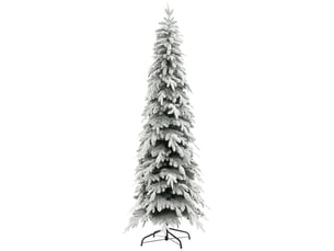 Sapin de noël artificiel de 210 cm, ressemblant à un vrai sapin avec 800 branches denses, neige artificielle, ouverture pour voiture