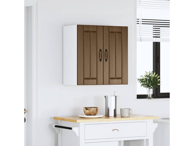  Meuble de rangement, armoire murale de cuisine lucca chêne marron bois ingénierie shl3708  - Conforama D
