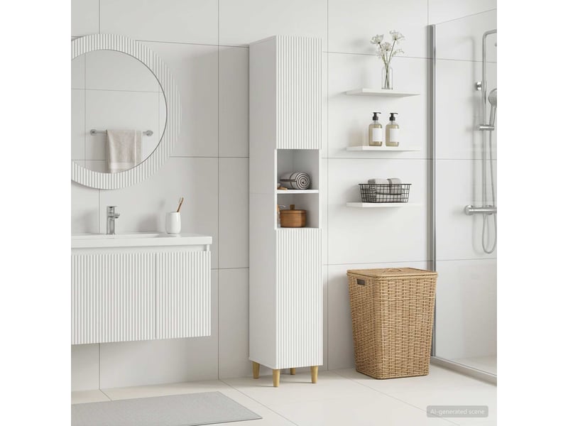  Colonne de salle de bain avec étagère ouverte arnhem shl9473  - Conforama B