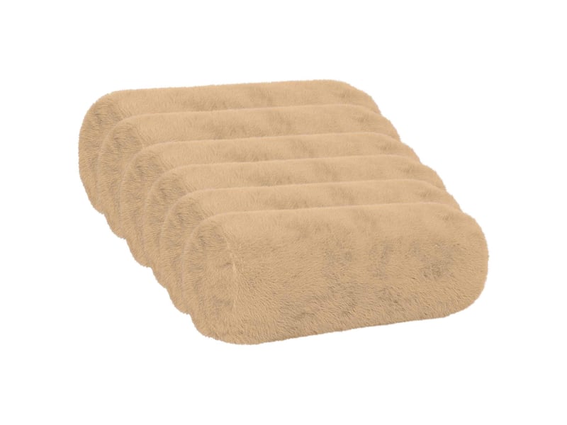  Lot de 6 housses de coussin heerlen crème ø 15 x 40 cm cf49626  - Conforama A