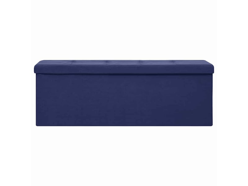  Banc chambre, banc de rangement pliable bleu faux lin  - Conforama C