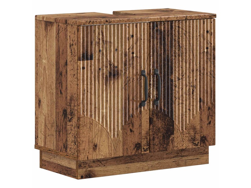  Ensemble de meuble de salle de bain 3 pièces hoorn bois ancien cf63468  - Conforama D