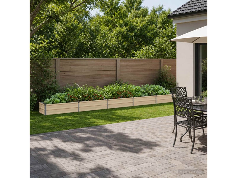  Jardinière - jardin surélevé ivoire 400 x 40 x 24 cm acier laminé à froid  - Conforama B