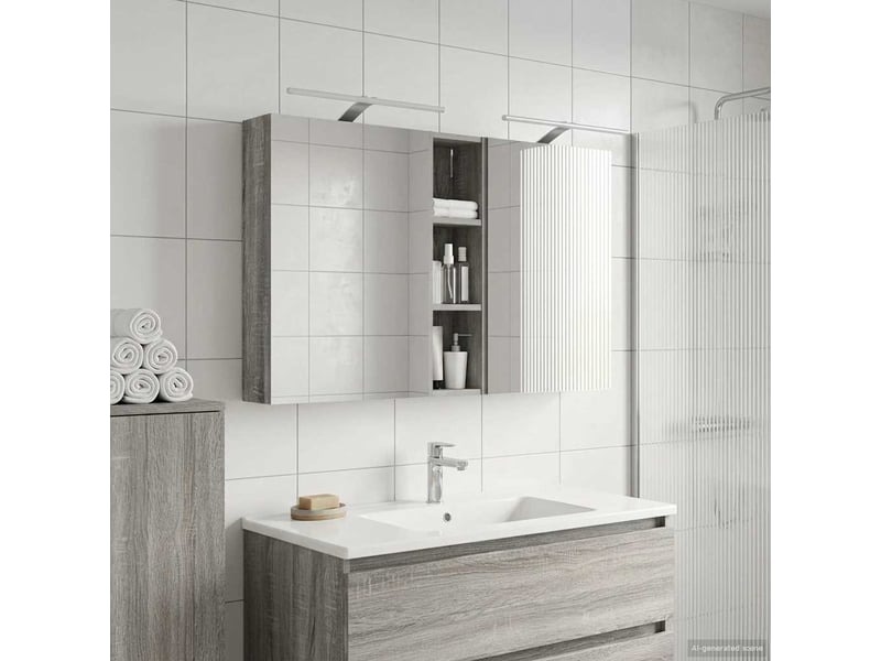  Ensemble de meubles de salle de bain 3 pcs 120x14.5x70 cm shl7428  - Conforama B