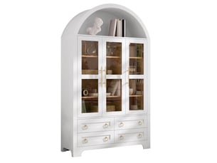 Buffet 3 porte(s) 4 tiroir(s) <strong>MEULVA</strong> <strong></strong> - 110 cm coloris blanc