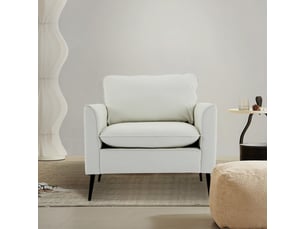 Fauteuil fixe MAISONORA Simili blanc