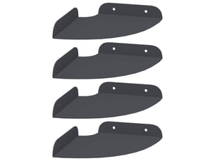 Lot de 4 étagères flottantes d'angle, étagères murales anthracite 15 x 15 x 2 cm cf41659