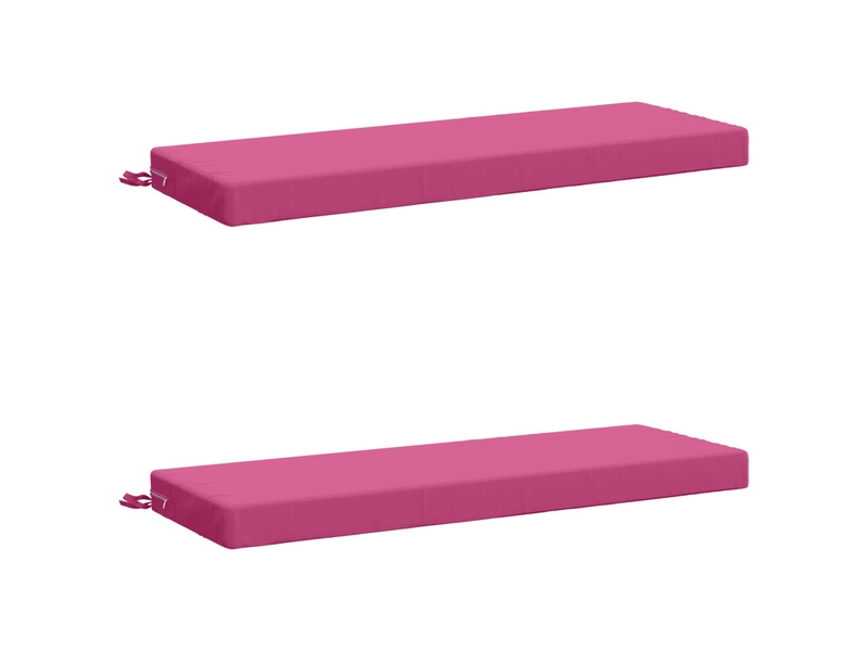 Lot de 2 coussins de banc, coussins d'assise soest 100 % polyester rose cf57352 - Conforama A