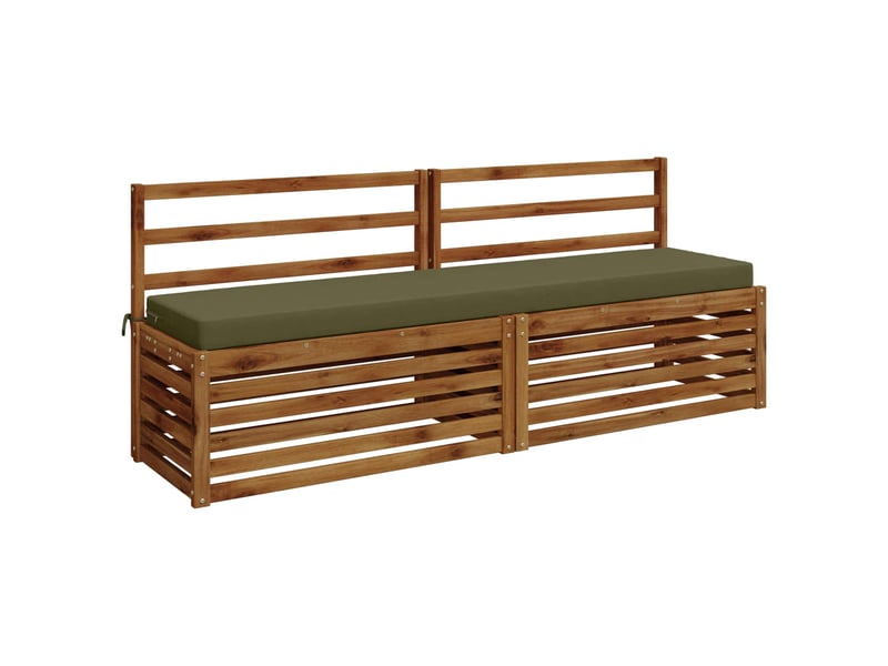  Lot de 2 coussins de banc, coussins d'assise soest 100 % polyester vert olive cf57599  - Conforama C