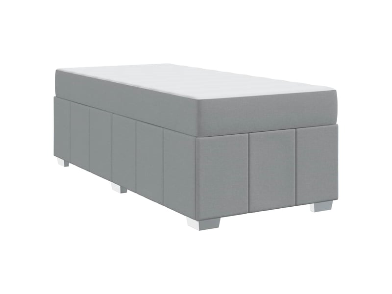  Lit simple- lit adulte -  cadre de lit avec matelas gris clair 80 x 200 cm tissu  - Conforama C