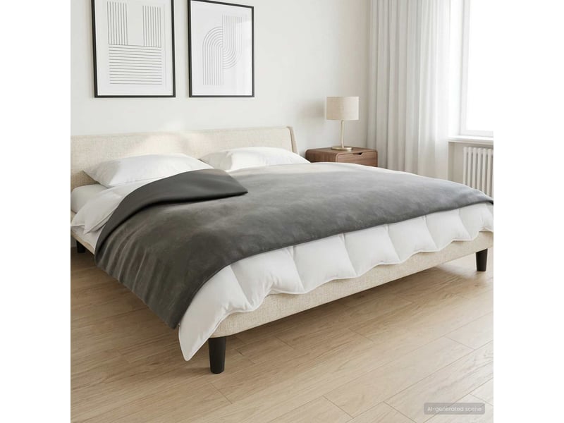  Couverture lestée adulte, couverture pondérée anthracite 140x200 cm 6 kg shl80795  - Conforama B