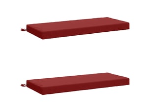 Lot de 2 coussins de banc, coussins d'assise soest 100 % polyester bordeaux cf57178
