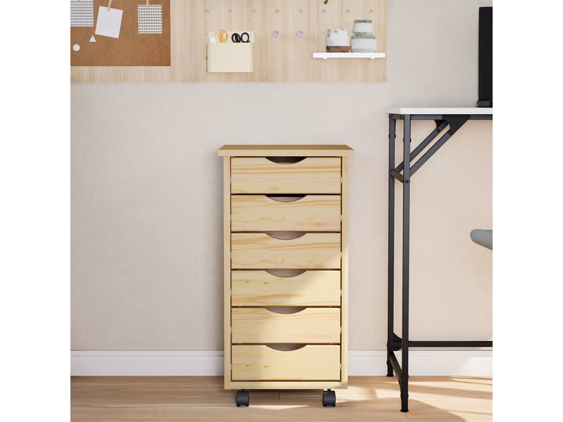  Caisson roulant de bureau avec tiroirs moss 34 x 39 x 65,5 cm  - Conforama C
