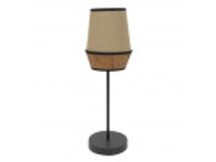 Lampe à poser fabrilamp campana toile de jutemarron 1 x e27 74 x 25 x 25 cm