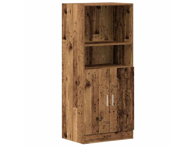 Meuble de rangement, armoire de cuisine vieux bois 57x41,5x131,5cm bois ingénierie - Conforama A
