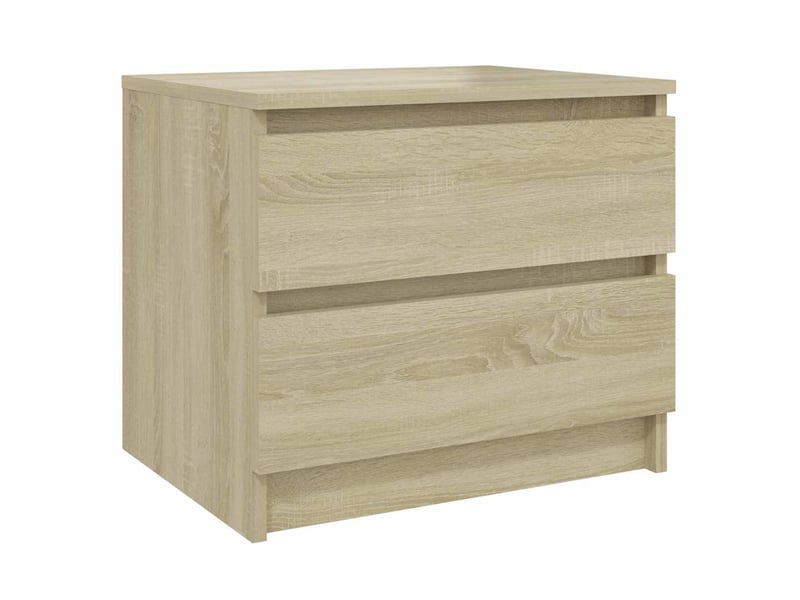  Lot de 2 tables de chevet - cabinet de chevet - table de nuit chêne sonoma 50x39x43,5cm bois ingénierie  - Conforama B
