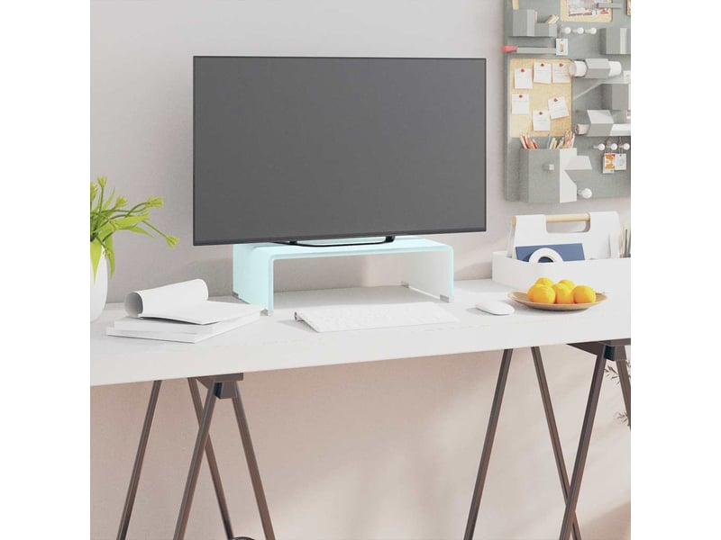  Meuble tv - banc tv - meuble de rangementsupport pour moniteur 40x25x11 cm verre vert  - Conforama B