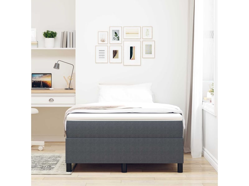  Lit double- lit adulte -  cadre de lit plateforme gris foncé 120 x 200 cm  - Conforama B