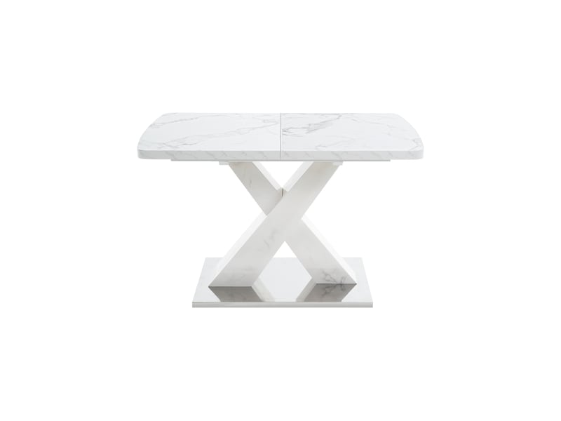  Table à manger extensible 160 x 80 cm en mdf et métal  - Conforama R