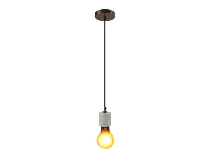 Lampe à suspension sigma ii en marbre blanc  - Conforama A
