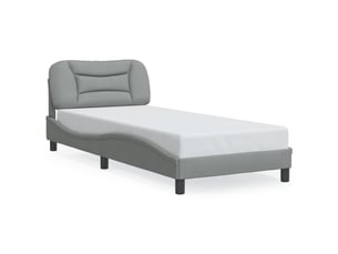 Lit simple 80x200 cm    coloris gris