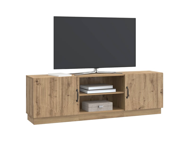  Meuble tv - banc tv - meuble de rangement 150 x 31 x 47 cm chêne artisanal bois d'ingénierie  - Conforama C