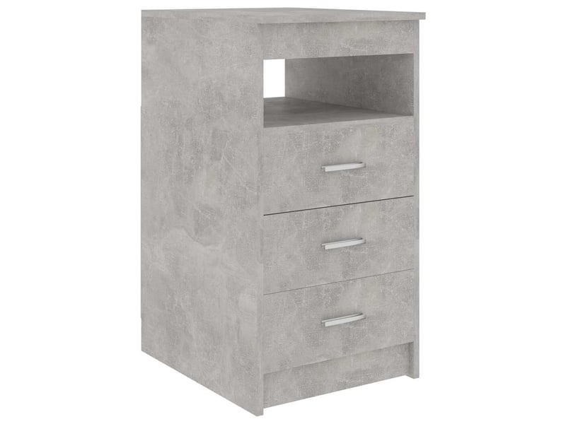  Armoire de rangement bureau, armoire à tiroirs gris béton 40x50x76 cm bois d'ingénierie  - Conforama A