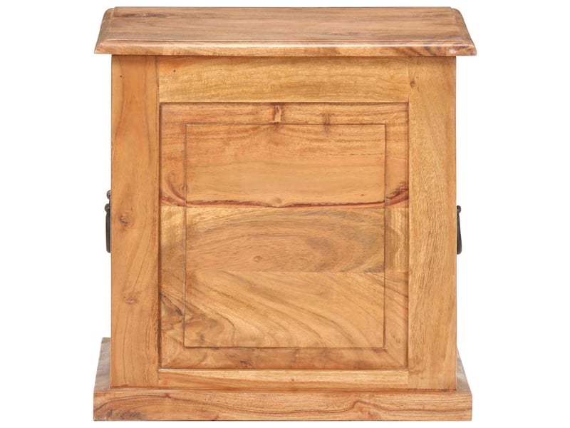  Coffre de rangement 40x40x40 cm bois d'acacia solide shl13045  - Conforama C