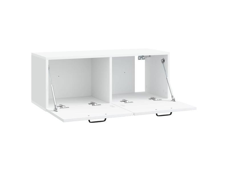  Meuble tv - banc tv - meuble de rangement mural blanc 78,5 x 31 x 30 cm bois d'ingénierie  - Conforama E