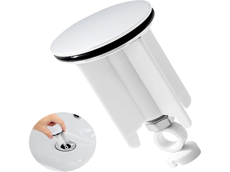  Bonde de lavabo universelle — ensemble de vidage réglable en laiton chromé — bonde pour lavabo de salle de bain,40mm  - Conforama A
