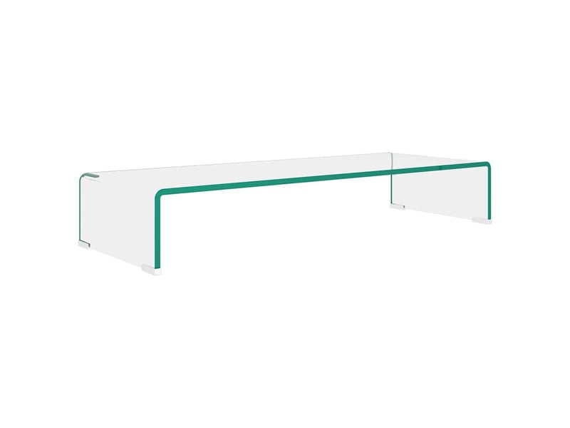  Meuble tv - banc tv - meuble de rangementpour moniteur 80x30x13 cm verre transparent  - Conforama A