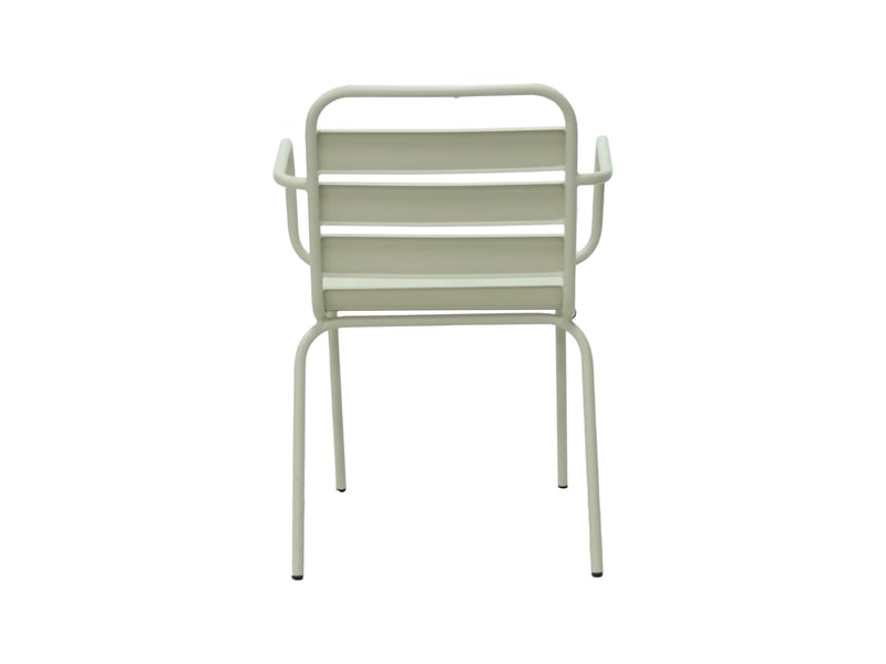  Lot de 2 chaises de jardin en métal beige avec accoudoirs - baca  - Conforama E