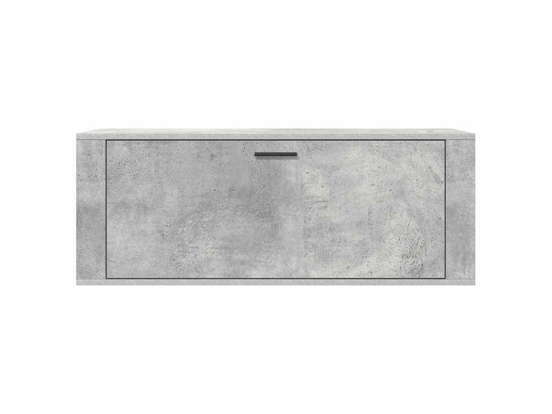  Meuble à chaussure, armoire à chaussures murale gris béton 100x35x38 cm  - Conforama E