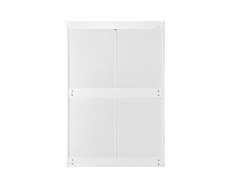  Meuble à chaussures avec 3 compartiments basculants et 2 tiroirs pour entrée 80×23,5×131 cm blanc  - Conforama D