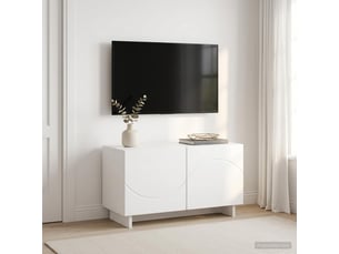 Meuble tv coloris blanc  <strong></strong>  <strong></strong>