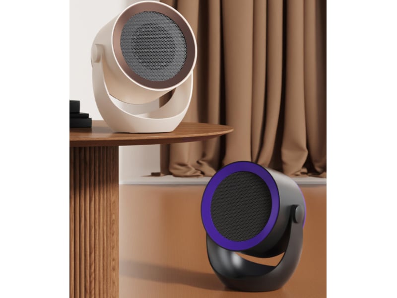 Chauffage électrique portable, 220 v, avec protection contre la surchauffe, format compact, faible bruit, économie d'énergie, violet - Conforama E