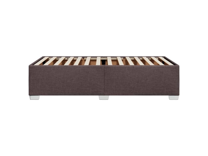  Lit simple- lit adulte -  cadre de lit sans matelas marron foncé 100x200 cm tissu  - Conforama D