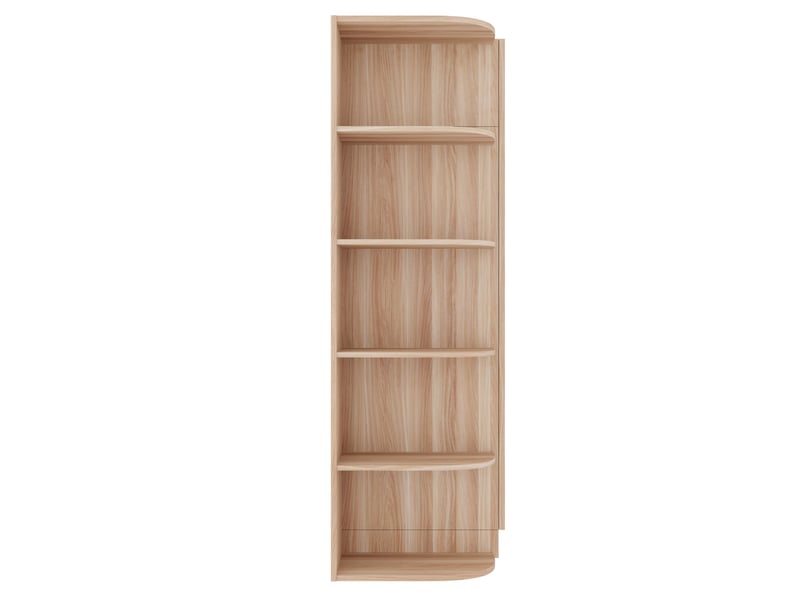  Armoire 2 portes avec étagères et tiroirs, meuble de rangement pour chambre, blanc et bois naturel, 90 × 55 × 170 cm  - Conforama A