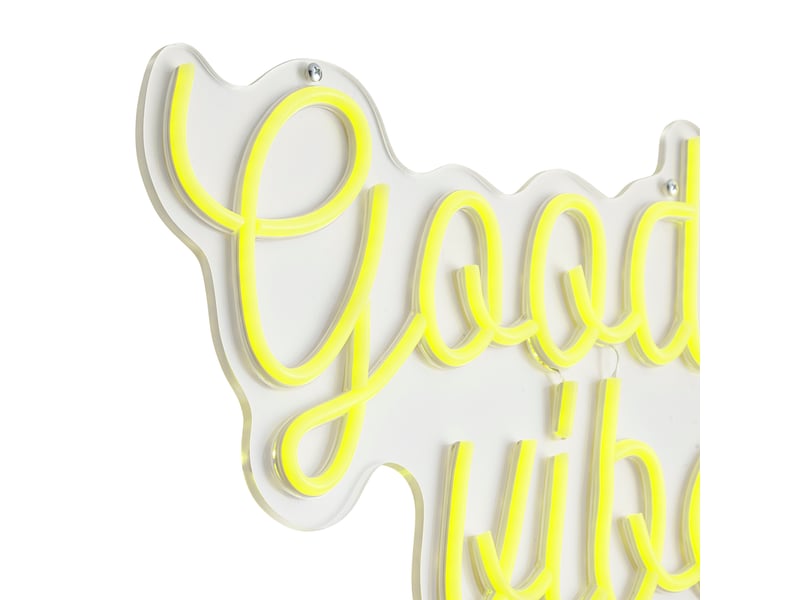 Applique murale néon jaune avec led - good vibes  - Conforama B