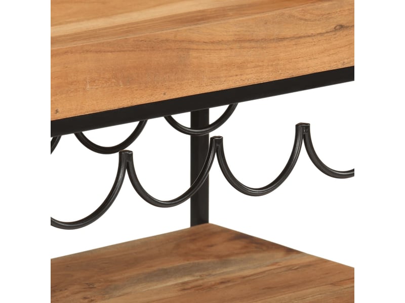  Chariot de service, chariot de bar 60x40x80 cm bois massif d'acacia et fer  - Conforama E