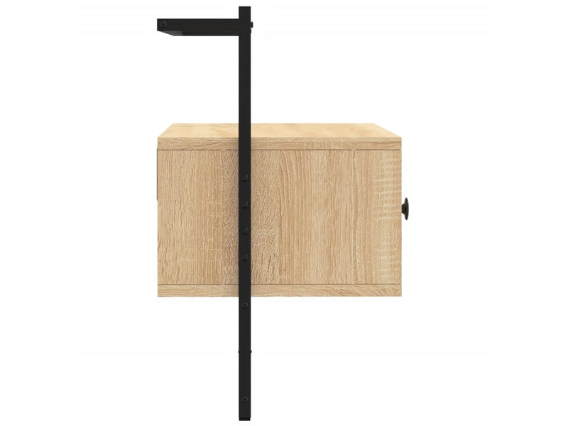  Meuble tv - banc tv - meuble de rangement mural chêne sonoma 60,5x30x51 cm bois d'ingénierie  - Conforama D